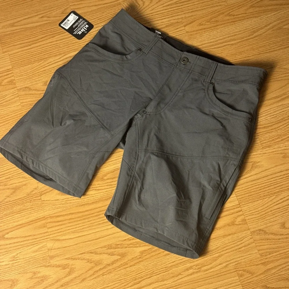 Kuhl Silencr Cargo Shorts Men's 36 x 10 Storm Gray Polyester NEW